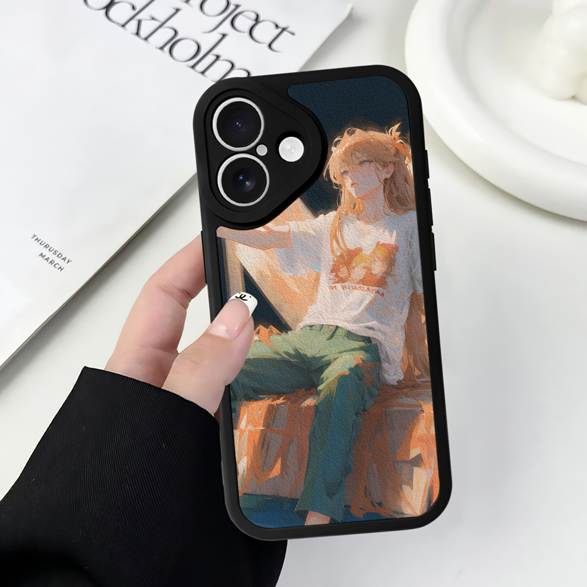 （画像用） EVA 新世紀エヴァンゲリオン 【iPhone 16シリーズ対応】シリコンスマホケース（レザー調） 材質：シリコン